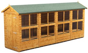 Power 16x4 Apex Potting Shed - Single Door